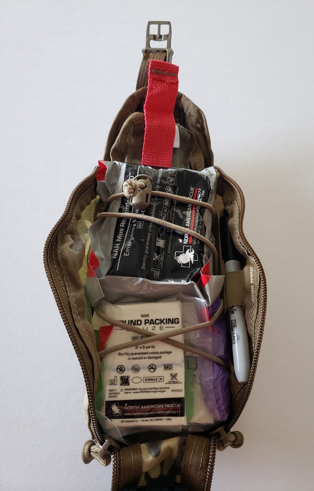 Centa1 Med Kits - North American Rescue - RIG Series Eagle IFAK Med Pouch with Our 10-Piece *TFAK Supplies - Multicam