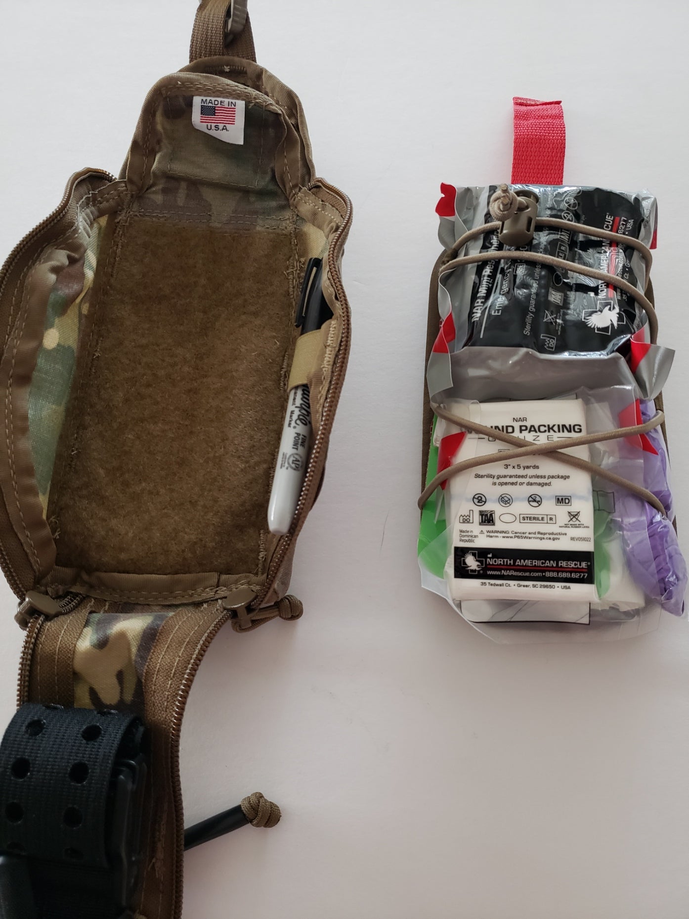 Centa1 Med Kits - North American Rescue - RIG Series Eagle IFAK Med Pouch with Our 10-Piece *TFAK Supplies - Multicam