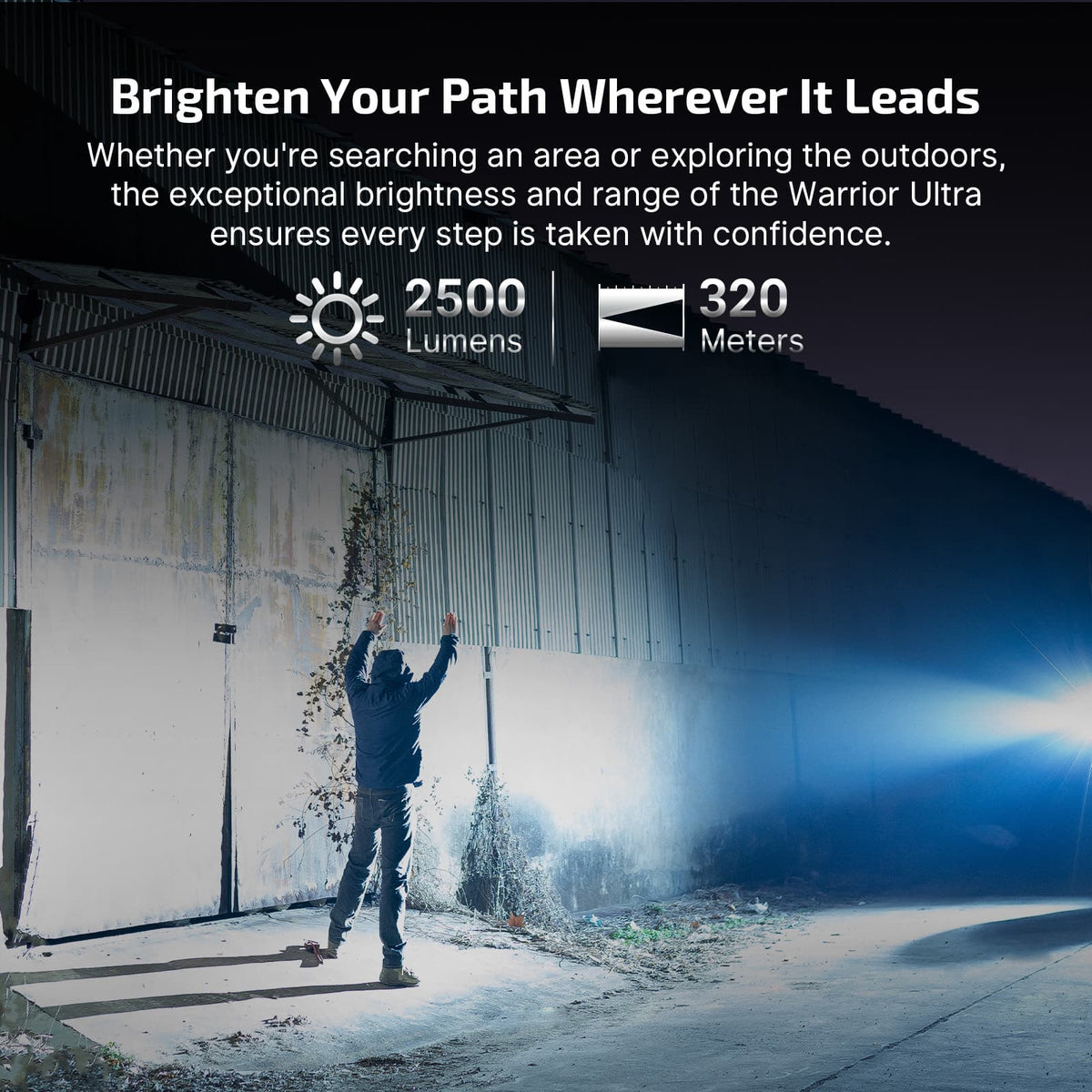 Warrior Ultra 2500 Lumens Tactical Flashlight with OAL Material