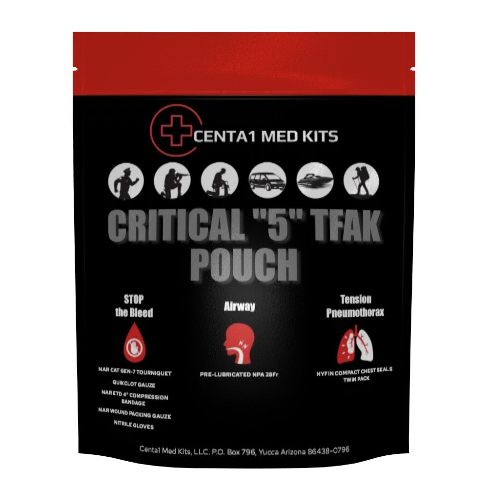 Centa1 Med Kits Critical "5" TFAK Pouch & Refill Kit