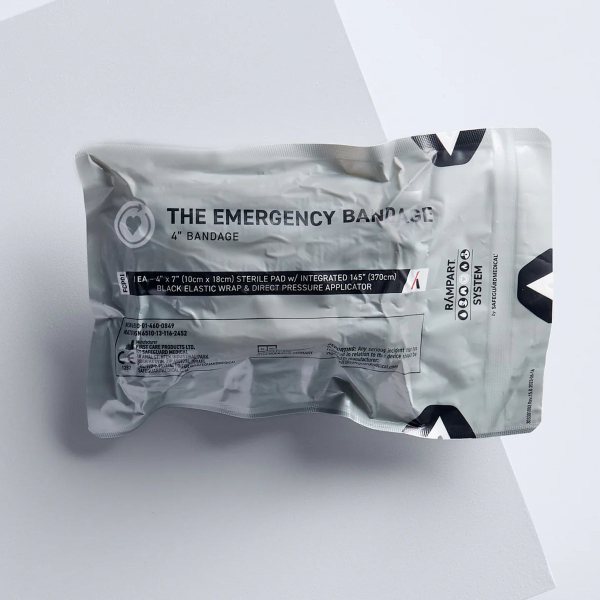 4-Inch Emergency Bandage – White AKA THE ISRAELI BANDAGE® by SAFEGUARD MEDICAL - (Limit 3 Per Customer)