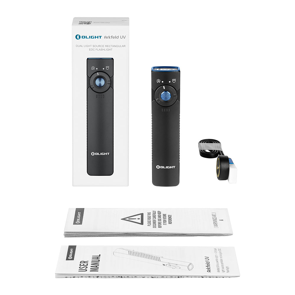 OLight - Arkfeld UV - White Light and UV Dual Light Sources Flashlight