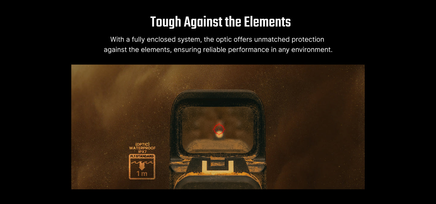 Osight SE RDS Enclosed Optic with RMSc Footprint and Replaceable Battery