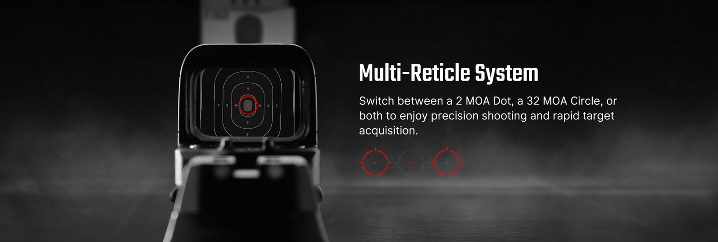 Osight SE RDS Enclosed Optic with RMSc Footprint and Replaceable Battery