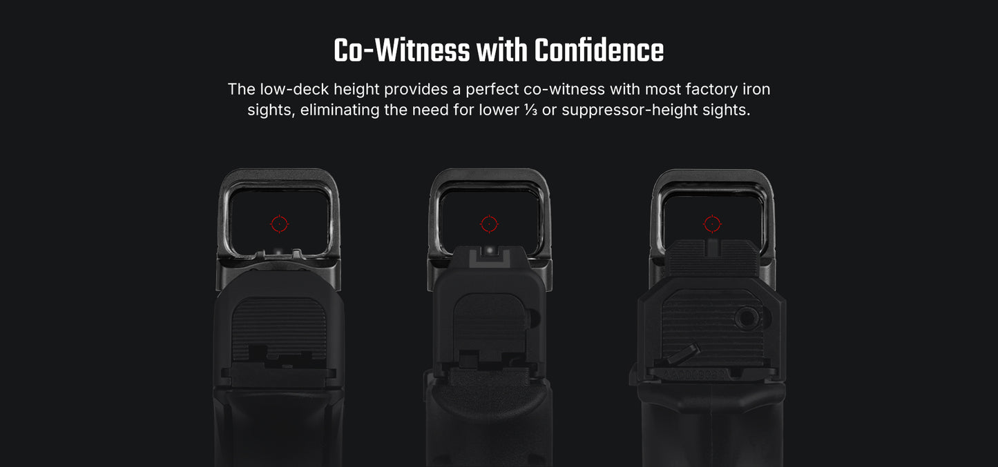 Osight SE RDS Enclosed Optic with RMSc Footprint and Replaceable Battery