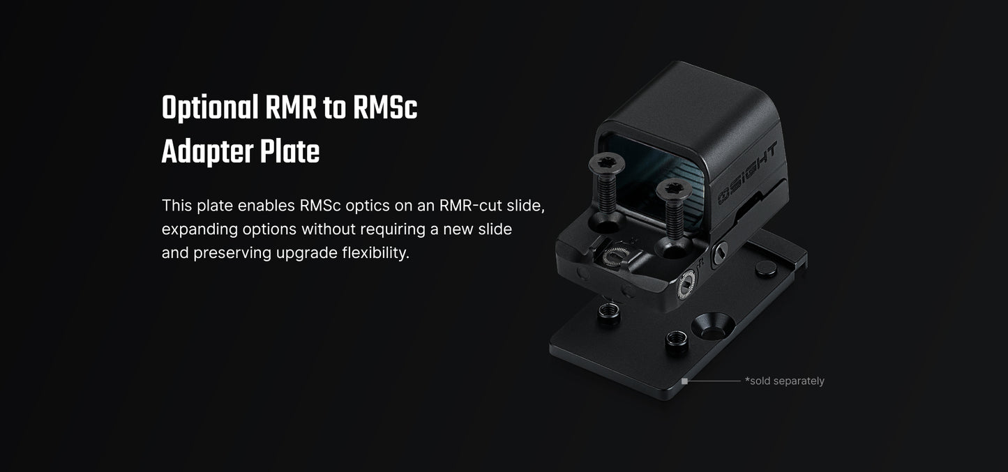 Osight SE RDS Enclosed Optic with RMSc Footprint and Replaceable Battery