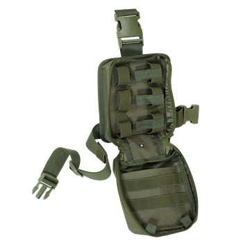 Voodoo Tactical Drop Leg First Aid Pouch - Black - 7"L x 7"H x 3"W