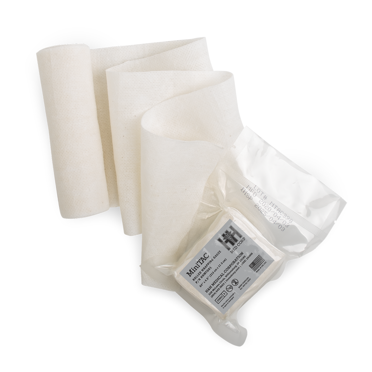 H&H Medical Corp. MiniTAC Rolled Wrapping Gauze - (Limit 3 Per Customer)