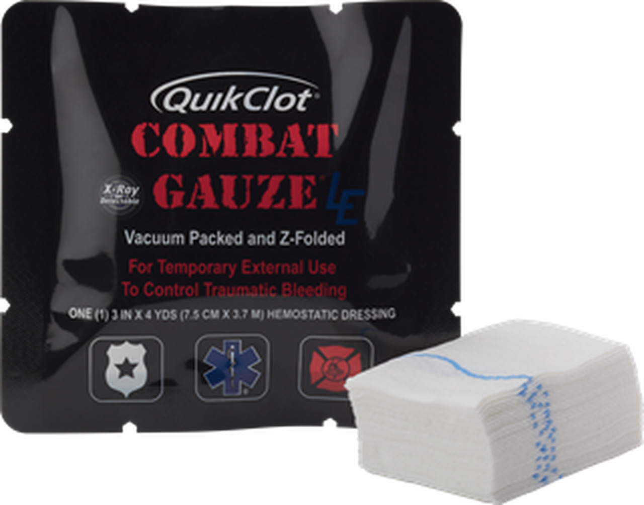 Teleflex QUIKCLOT COMBAT GAUZE - LE - (3" x 4 Yards) (Limit 1 Per Customer)