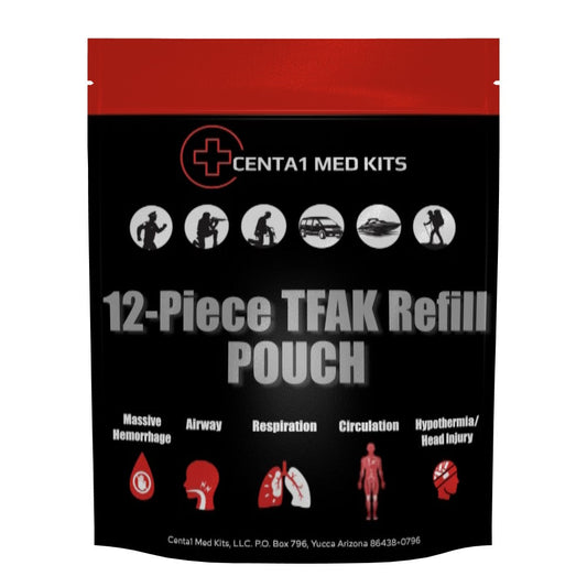 The NEW Centa1 Med Kits 12-Piece TFAK Refill Pouch with Resealable Zip-Lock. What's it All About?