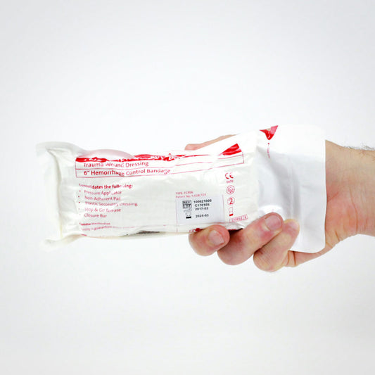 6-Inch Emergency Bandage® – White or Green - AKA: THE ISRAELI BANDAGE® by PERSYS MEDICAL