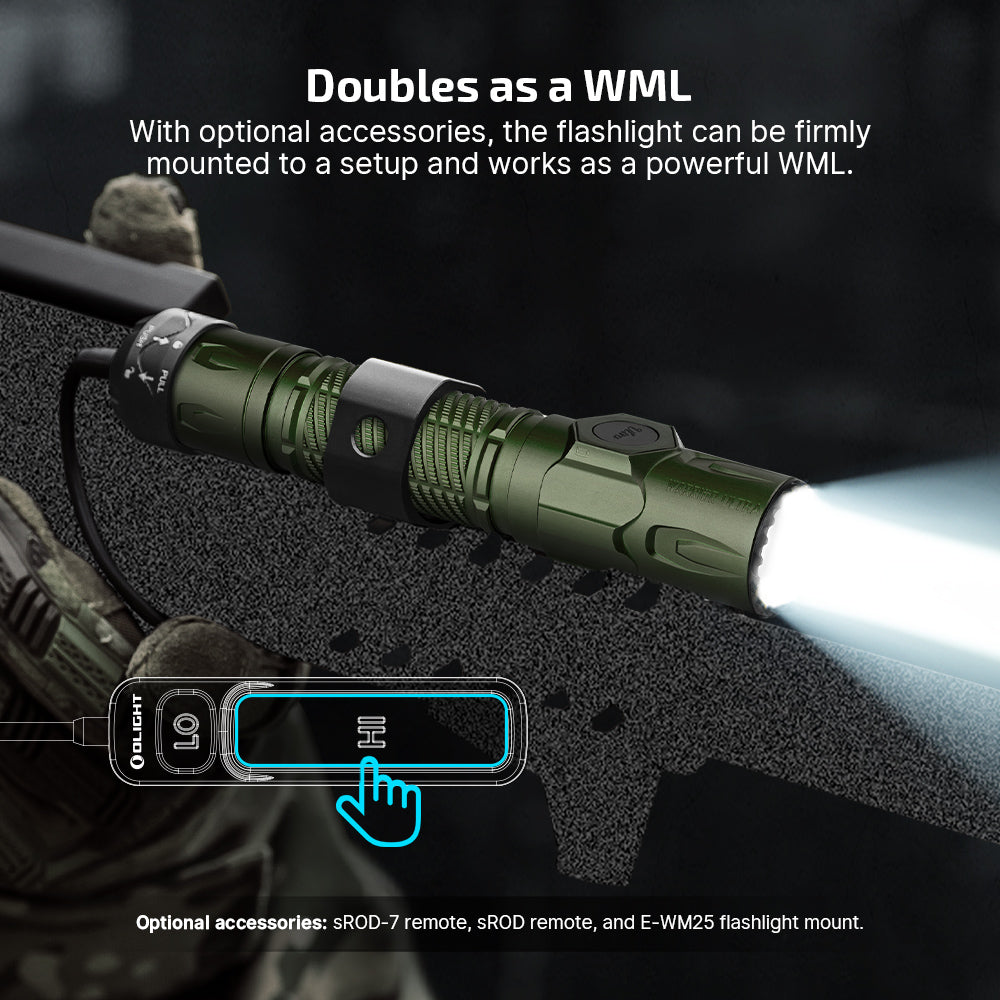 Warrior Ultra 2500 Lumens Tactical Flashlight with OAL Material