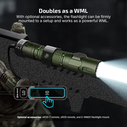 Warrior Ultra 2500 Lumens Tactical Flashlight with OAL Material