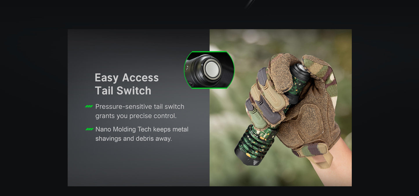 OLight - Warrior X 4 USB-C and MCC Rechargeable Tactical Flashlight With Holster