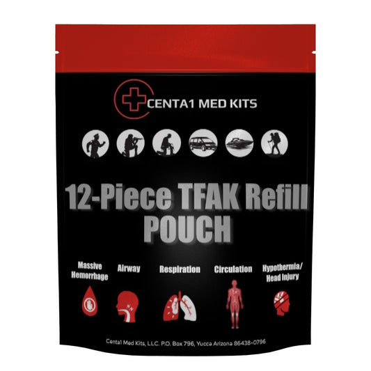 Centa1 Med Kits 12-Piece TFAK Refill Pouch
