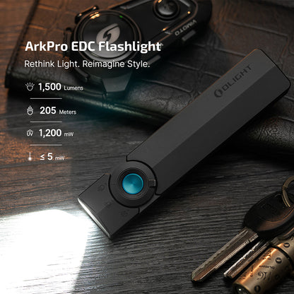 OLight - ArkPro Series – Flat Unibody EDC Flashlight with FOUR Multi-Light Sources
