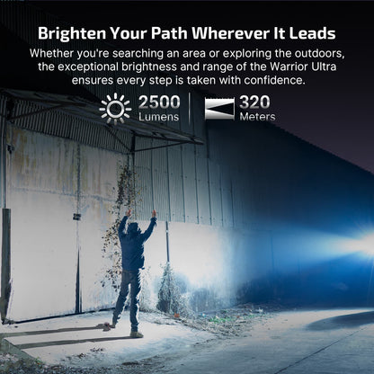 Warrior Ultra 2500 Lumens Tactical Flashlight with OAL Material