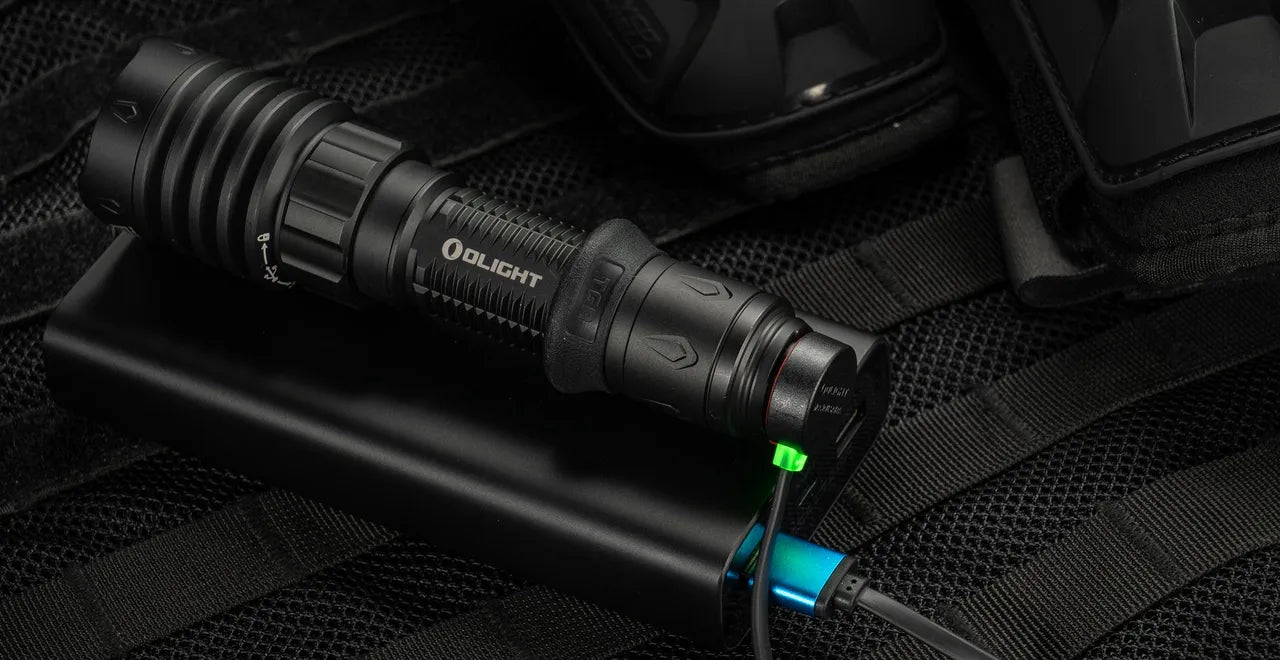 OLight - Warrior X 4 USB-C and MCC Rechargeable Tactical Flashlight With Holster