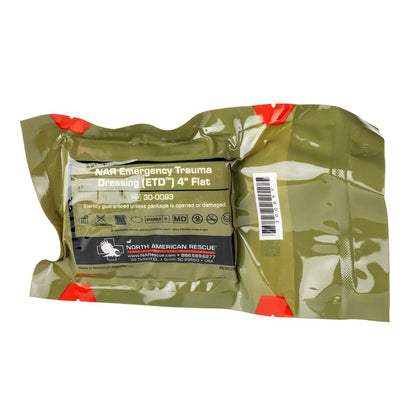 NAR - Flat Emergency Trauma Dressing (ETD) 4.0" or 6.0" Wide - (Limit 2 Per Customer)