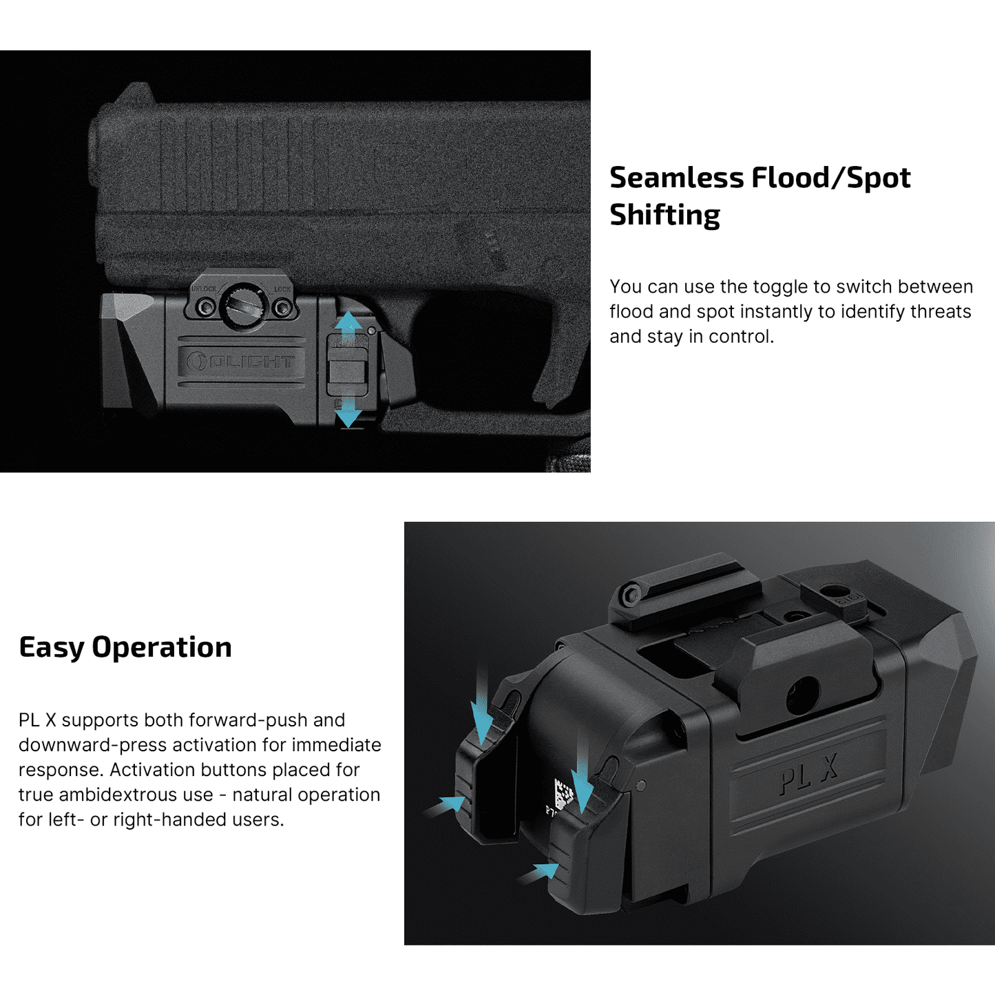 OLight - PL X Tactical Light 1,200 Lumens Dual Beams