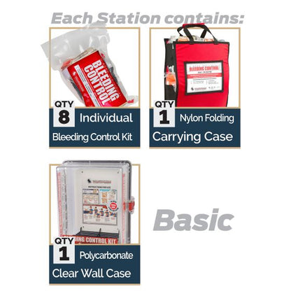 D-BCRK* Bleeding Control 8-Pack Stations - Vacuum Sealed D-BCRK Basic 8-Pack Vacuum Sealed Polycarbonate Station - SPECIAL ORDER PRODUCT!
