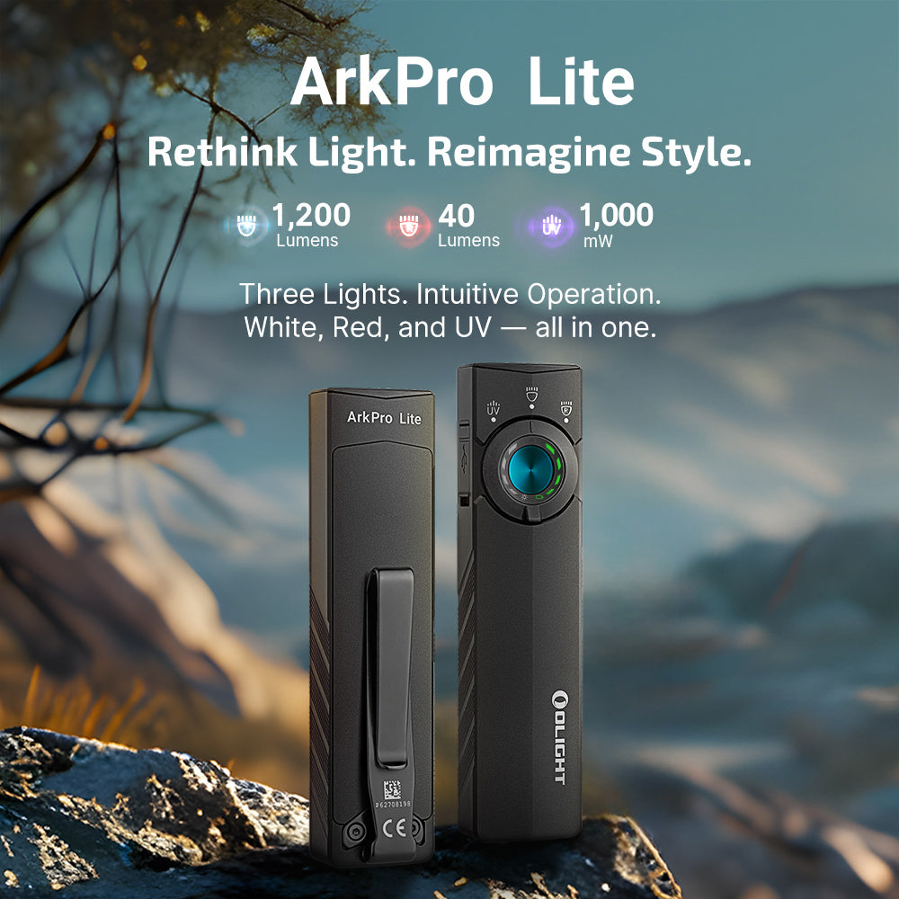 ArkPro Series – LITE Flat Unibody EDC Flashlight with Multi-Light Sources