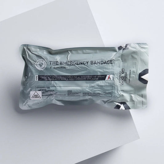 6-Inch Emergency Bandage® – White or Green - AKA: THE ISRAELI BANDAGE® by SAFEGUARD MEDICAL - (Limit 3 Per Customer)