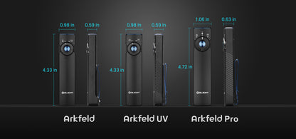 OLight - Arkfeld Flat Flashlight with Green Laser & White Light
