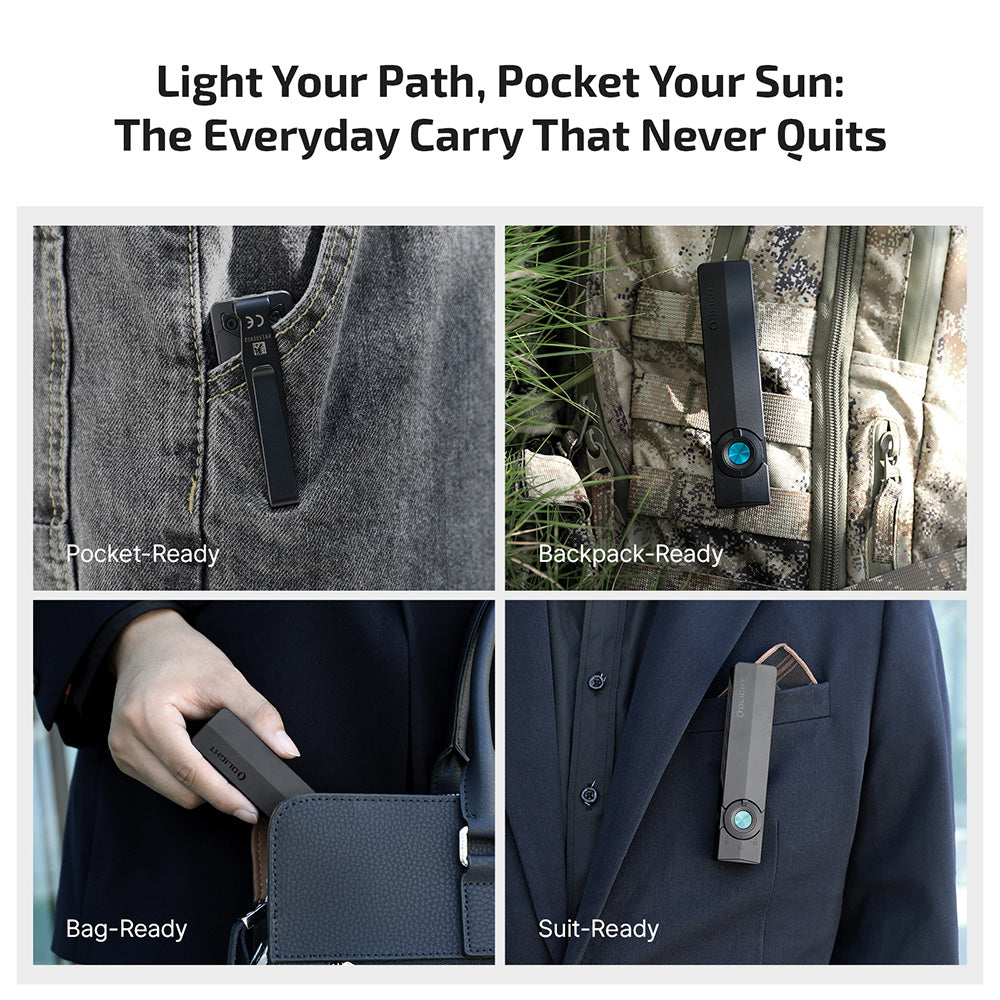 OLight - ArkPro Series – Flat Unibody EDC Flashlight with FOUR Multi-Light Sources