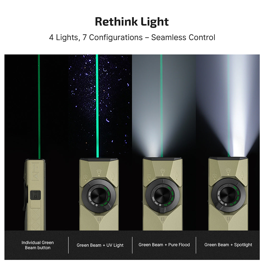 OLight - ArkPro Series – ULTRA Flat Unibody EDC Flashlight with FOUR Multi-Light Sources
