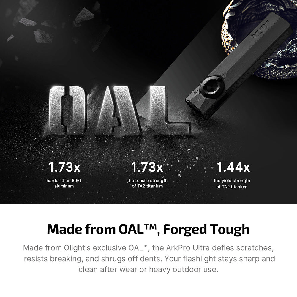 OLight - ArkPro Series – ULTRA Flat Unibody EDC Flashlight with FOUR Multi-Light Sources