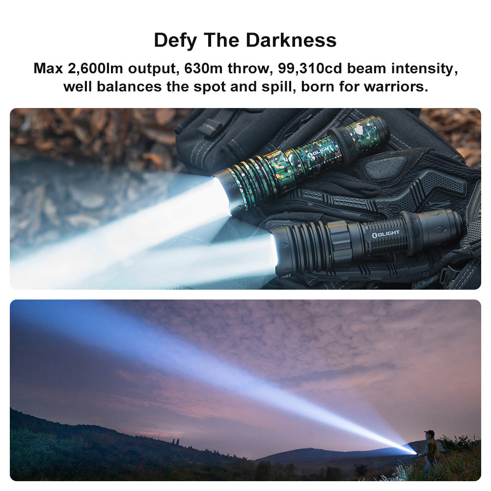 OLight - Warrior X 4 USB-C and MCC Rechargeable Tactical Flashlight With Holster