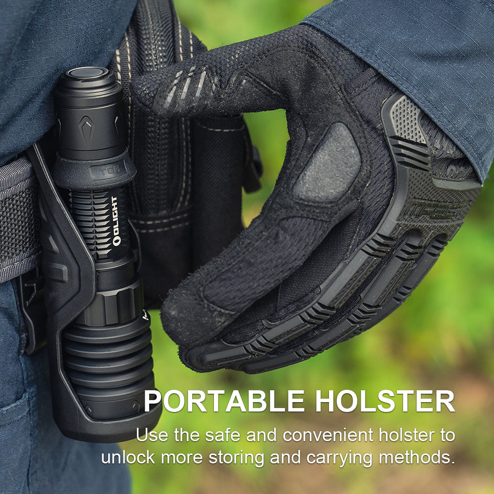 OLight - Warrior X 4 USB-C and MCC Rechargeable Tactical Flashlight With Holster