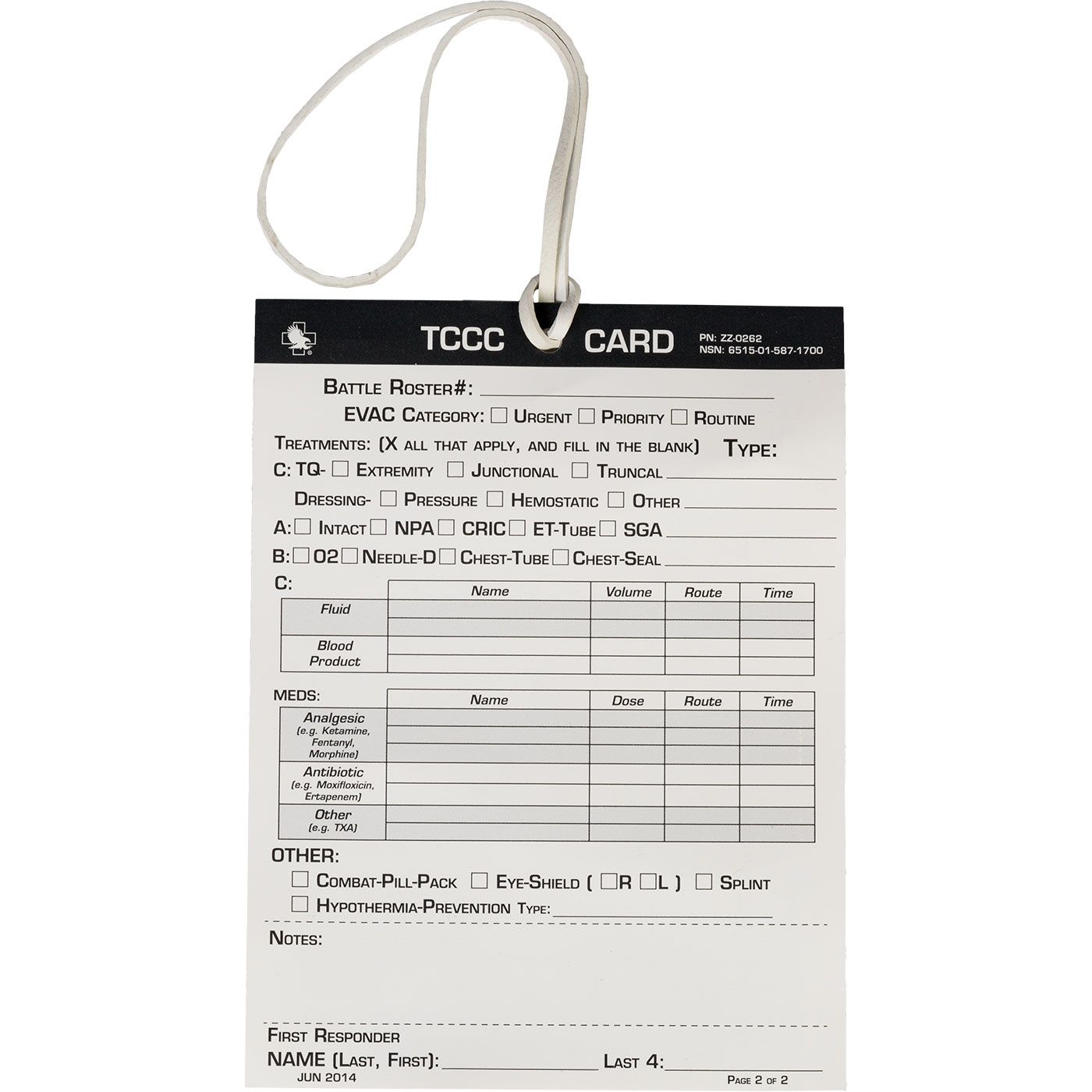 NAR - Combat Casualty Card