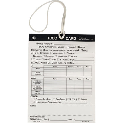 NAR - Combat Casualty Card