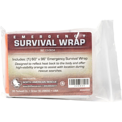 NAR - EMERGENCY SURVIVAL BLANKET/WRAP - 60" x 96" - OD Green or Orange