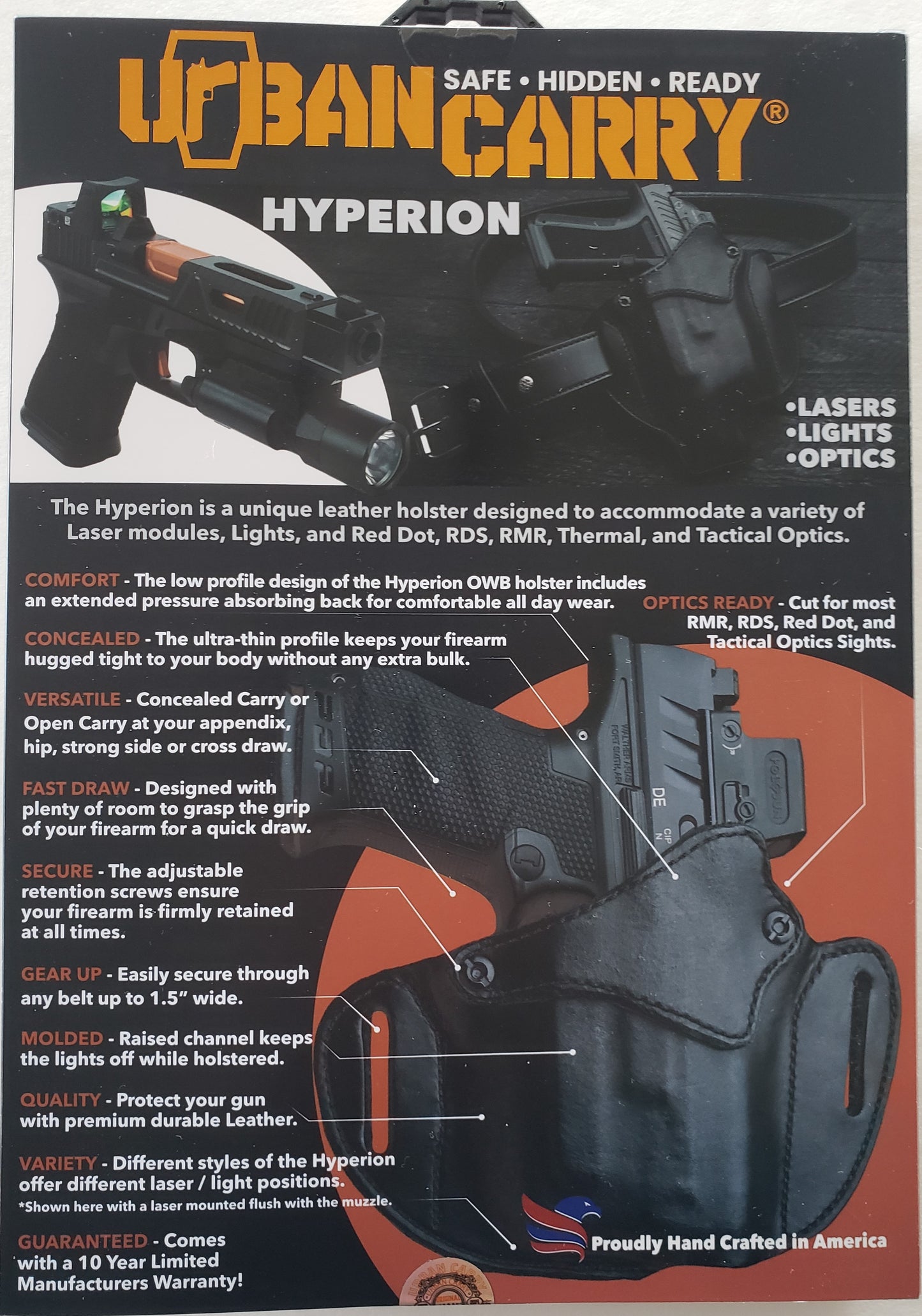 Urban Carry Holsters - Hyperion OWB Laser/Light/RMR Holster