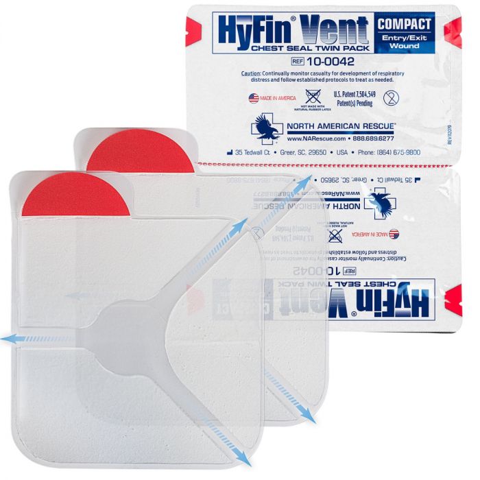 NAR - HYFIN Vent Compact Chest Seals - Twin Pack