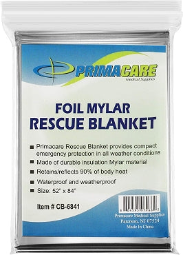 Primacare - Foil Mylar Emergency Rescue/Survival Blanket